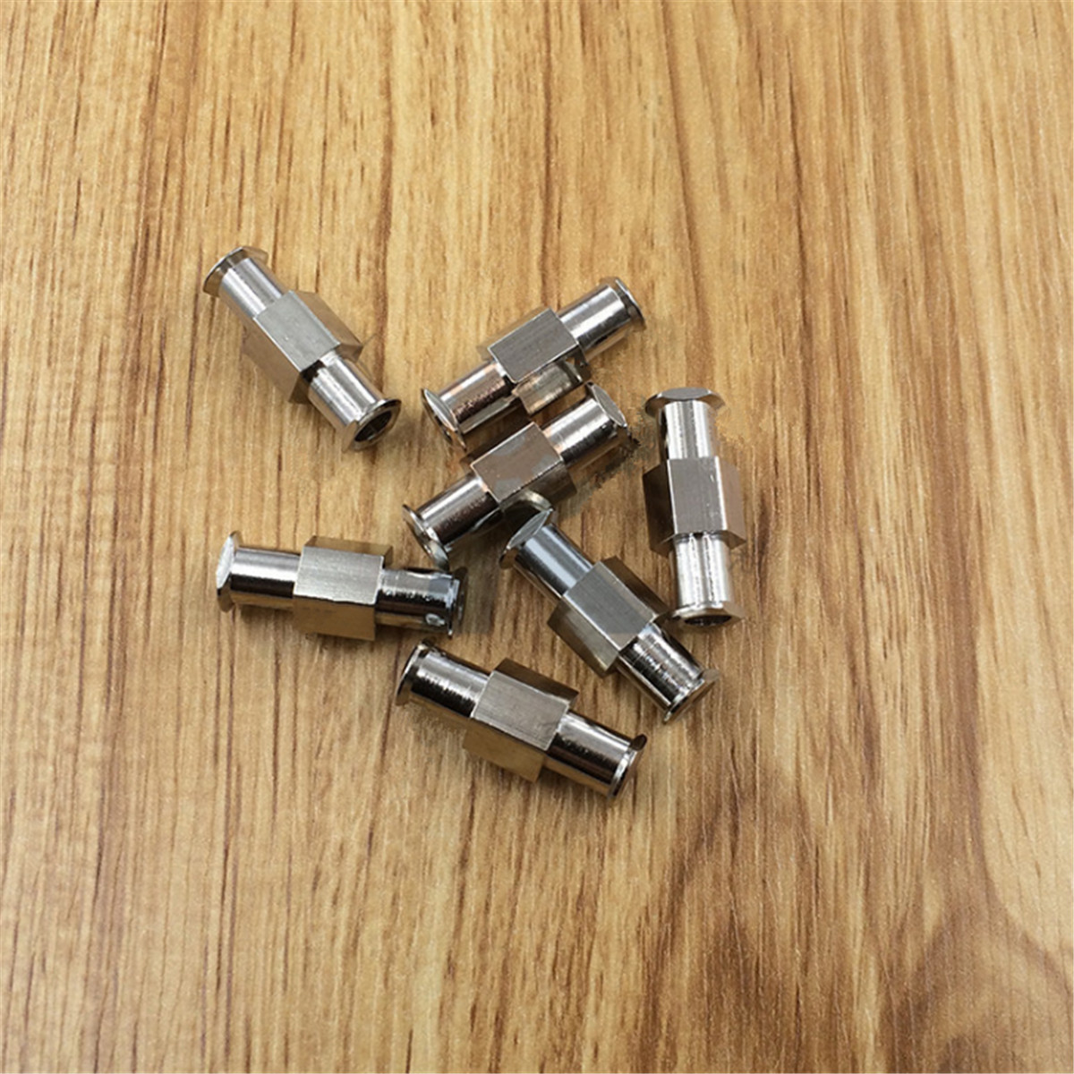 10er-Set Metall-Doppelgelenk-Luer-Lock-Adapter – Vernickelt, Korrosionsbeständig