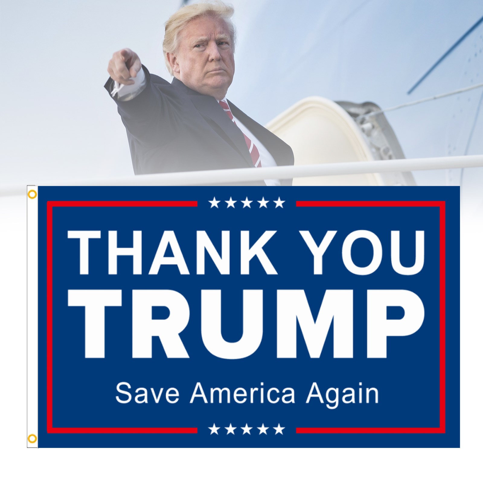 Save America Again Donald Trump 2024 Flag Thank You Trump USA Sign