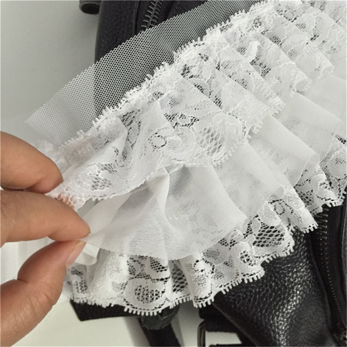 3 Layer Chiffon Ruffle Lace Trim Pleat Ribbon Dress Hemline Edge Fabric Sewing Ebay 8910