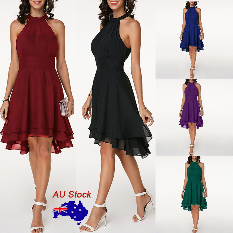 halter neck cocktail dress