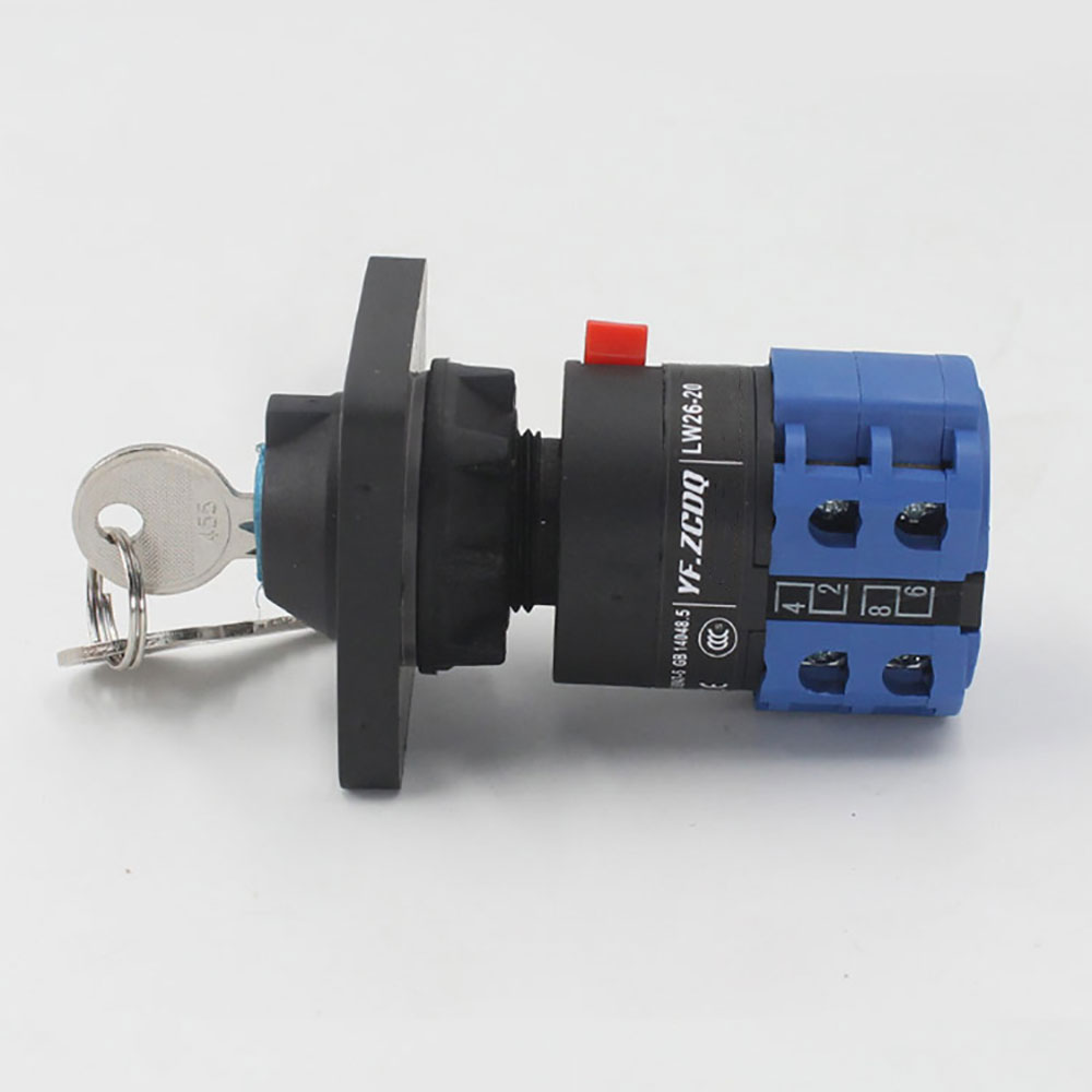 2Position 8Terminal Rotary Selector Cam Changeover Switch 20A With