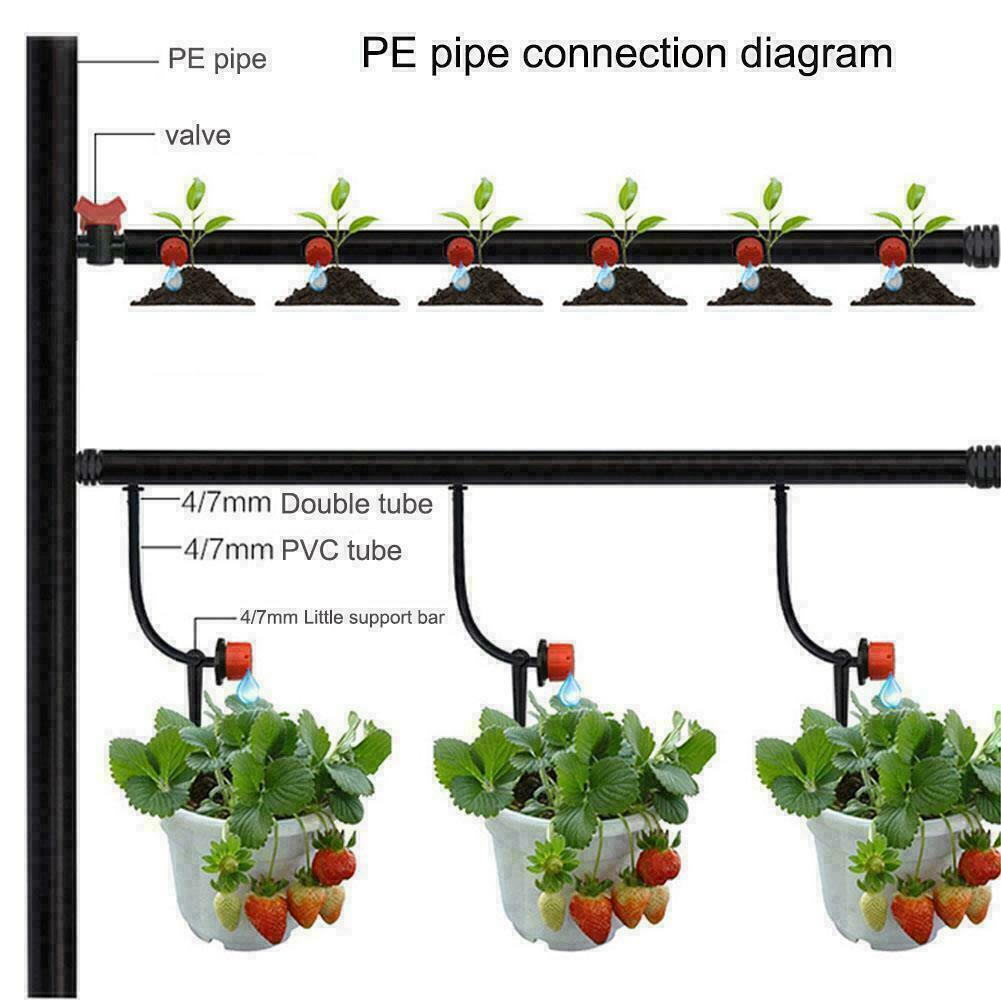 25M Micro Drip Irrigation Watering Automatic Garden Plant Greenhouse