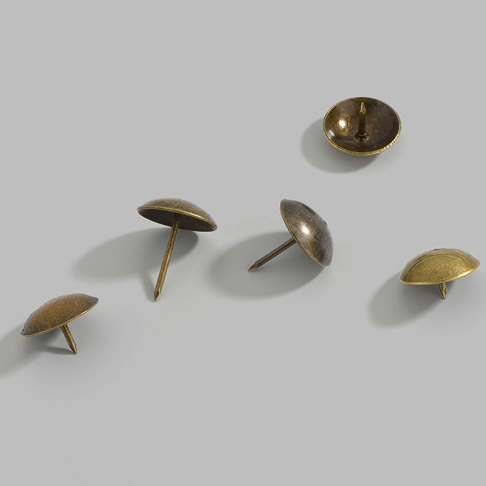 100 pcs Upholstery Nails Furniture Studs//Tacks//Pins 10mm//13mm Worn Bronze New