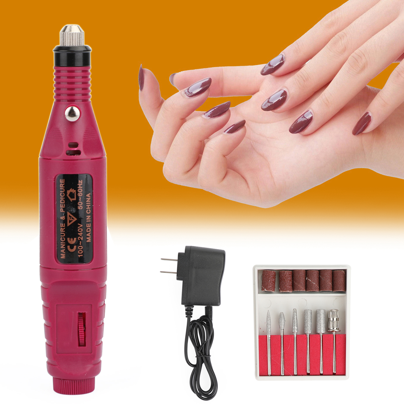 Electric Nail File Art Drill File Acrylic Manicure Pedicure Machine Kit