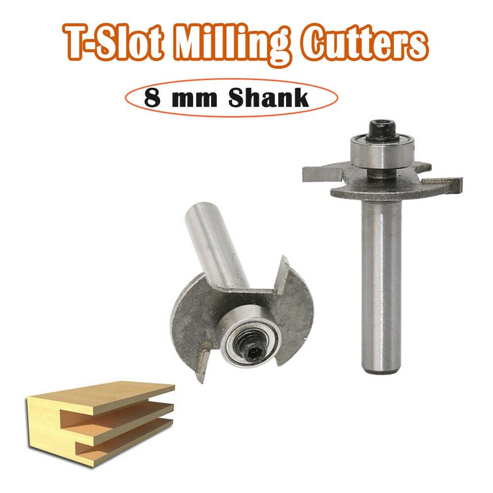 8mm T Type Biscuit Joint Slot Cutter Slotting Router Woodworking Bit Tool UK eBay