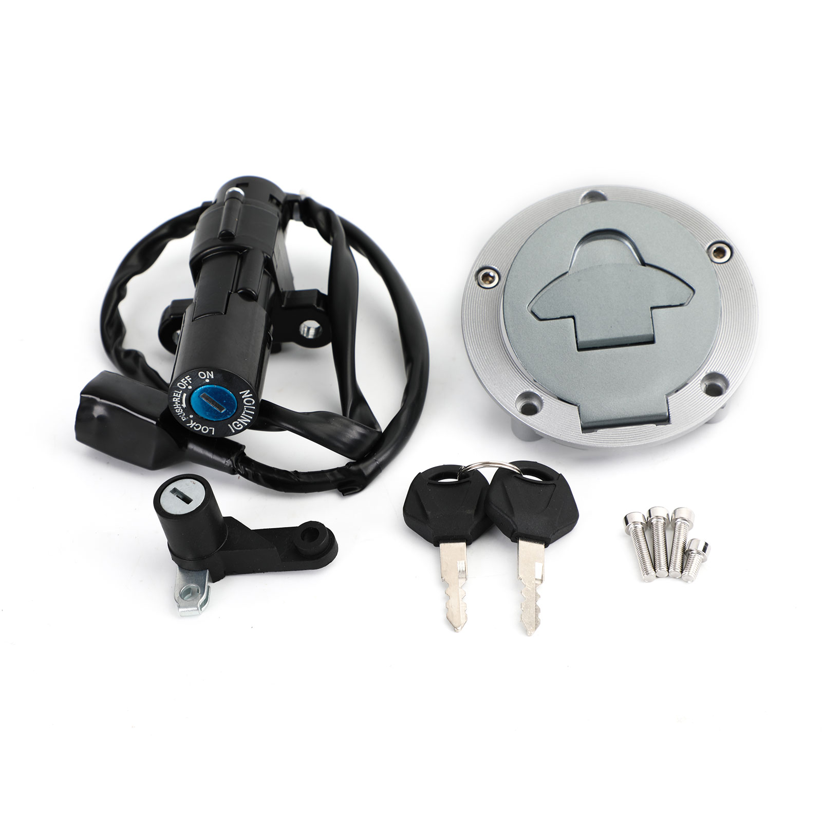 Ignition Switch Fuel Gas Cap Seat Lock Keys Set for Yamaha YZF R25 R3 RH07 RH12