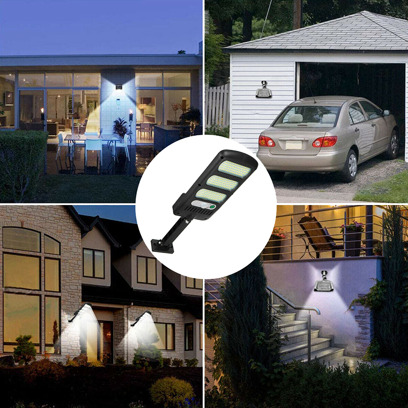 LED Solar Street Wall Light PIR Motion Sensor Dimmable Lamps Outdoor Garden NEW
