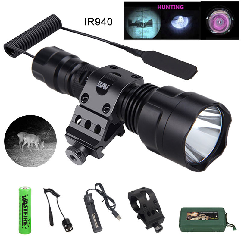 LED Hunting Lights Torch Lamping Lamp IR 850nm/940nm Night Vision ...