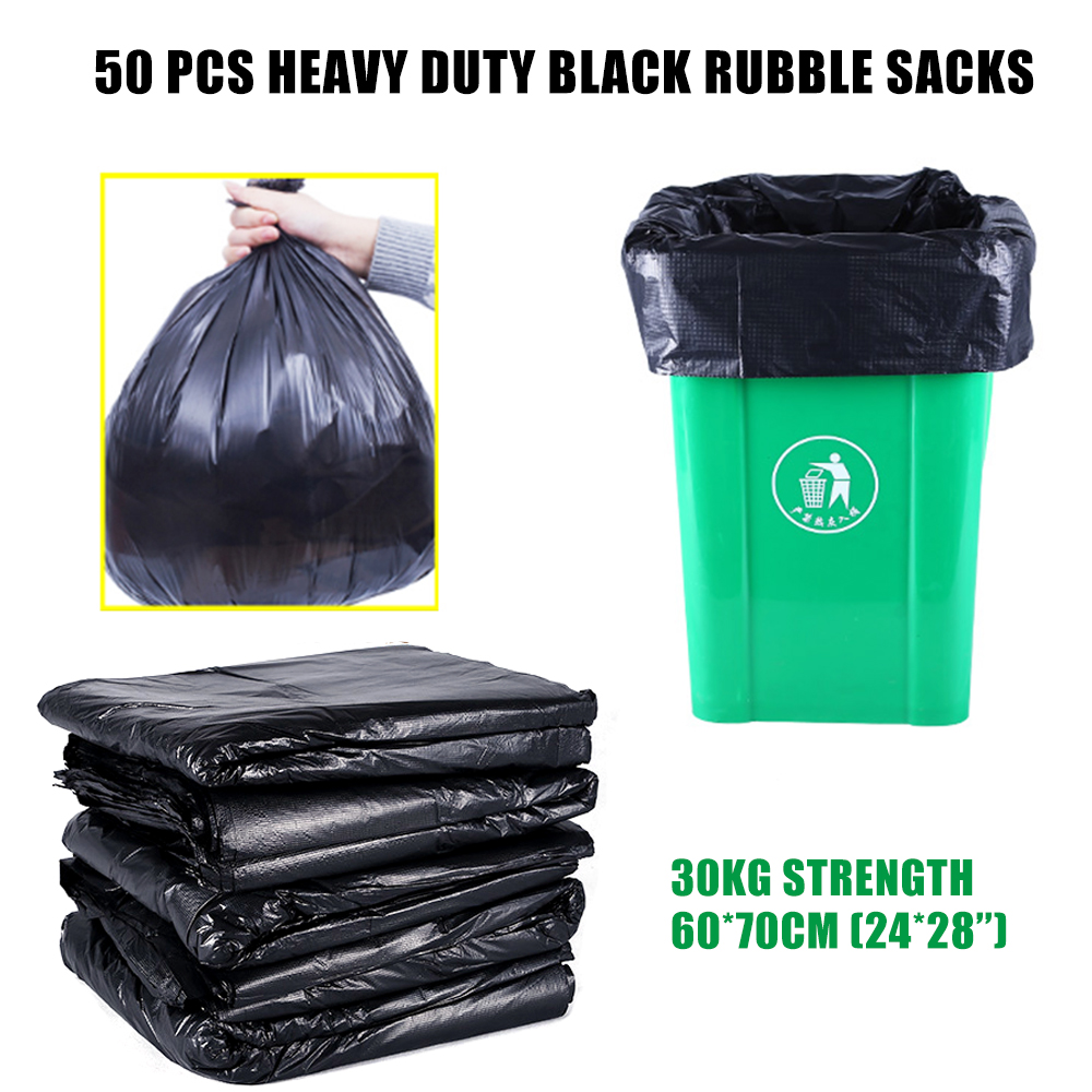 EXTRA EXTRA STRONG HEAVY DUTY BLACK & BLUE RUBBLE BAGS/SACKS BUILDERS 24 HOUR! 