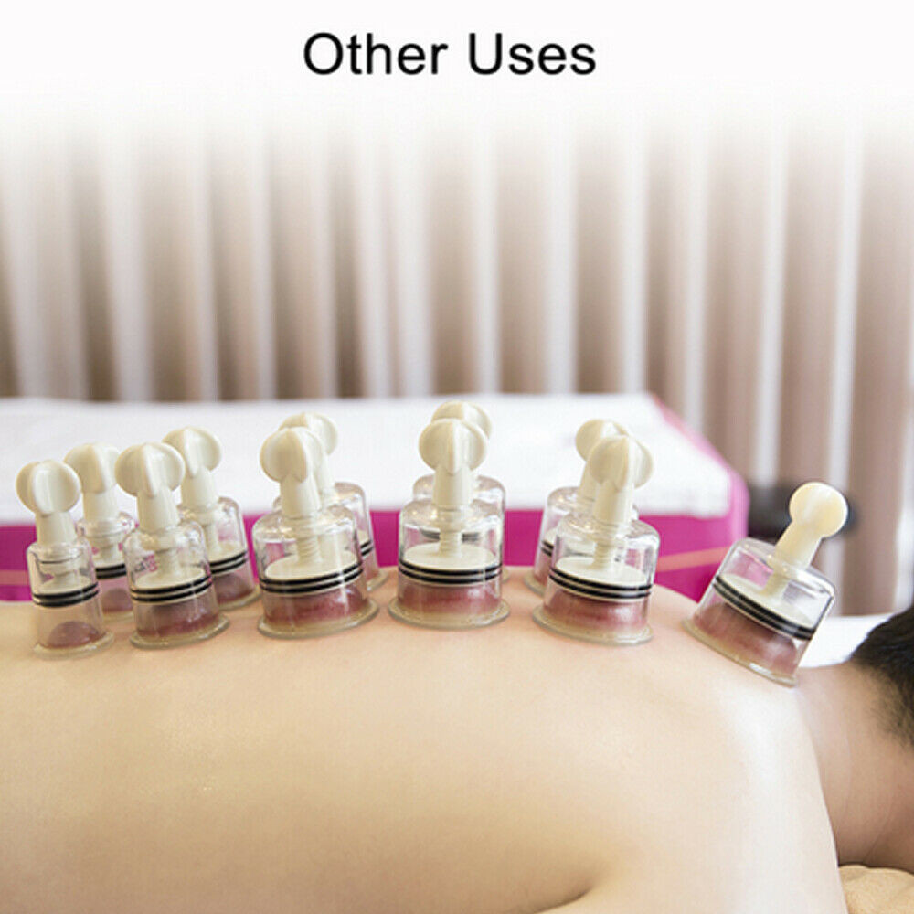 2x Vacuum Rotary Cupping Device Nipple Suckers Set