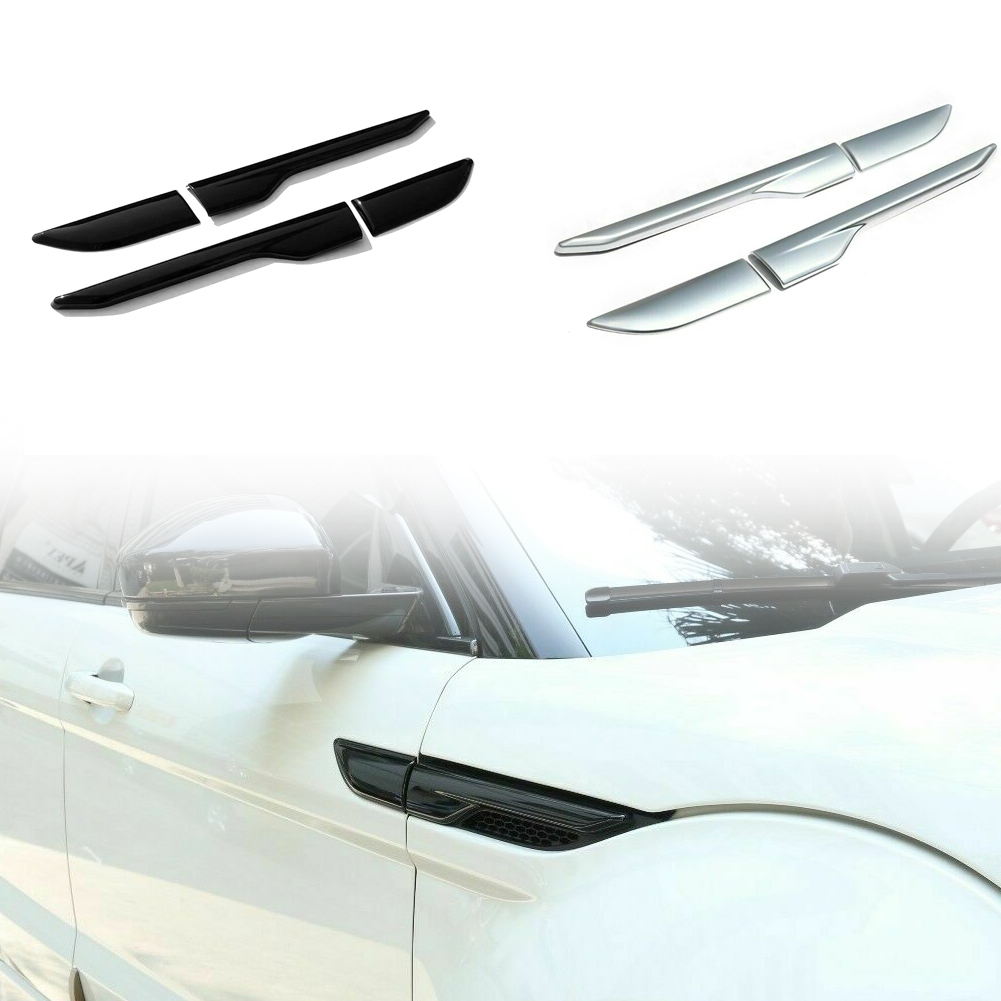 4* Black Fender Side Air Vent Outlet Cover Trim for Range Rover Evoque 2012-2018