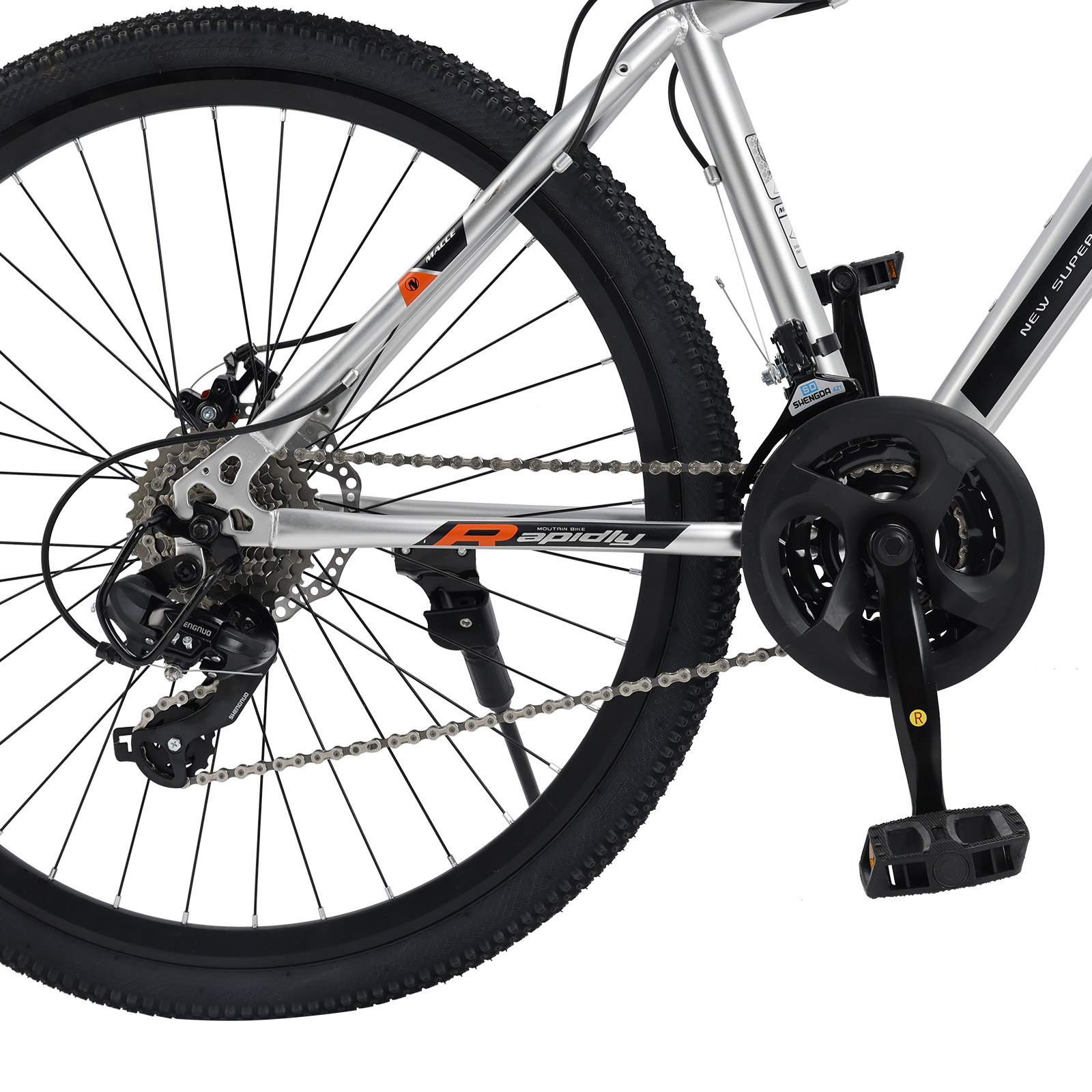 Mountain Bike 27 Speed High Carbon Steel Frame Suspension Fork Disc Brakes Components