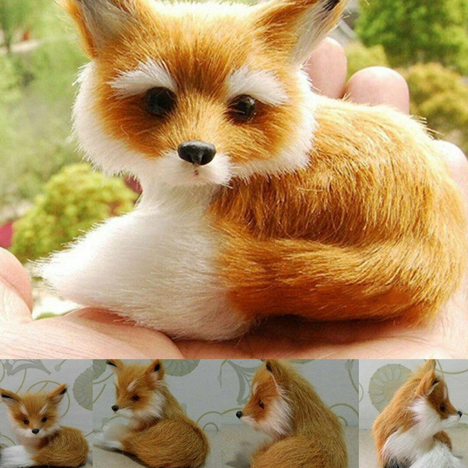 realistic fox stuffed animal