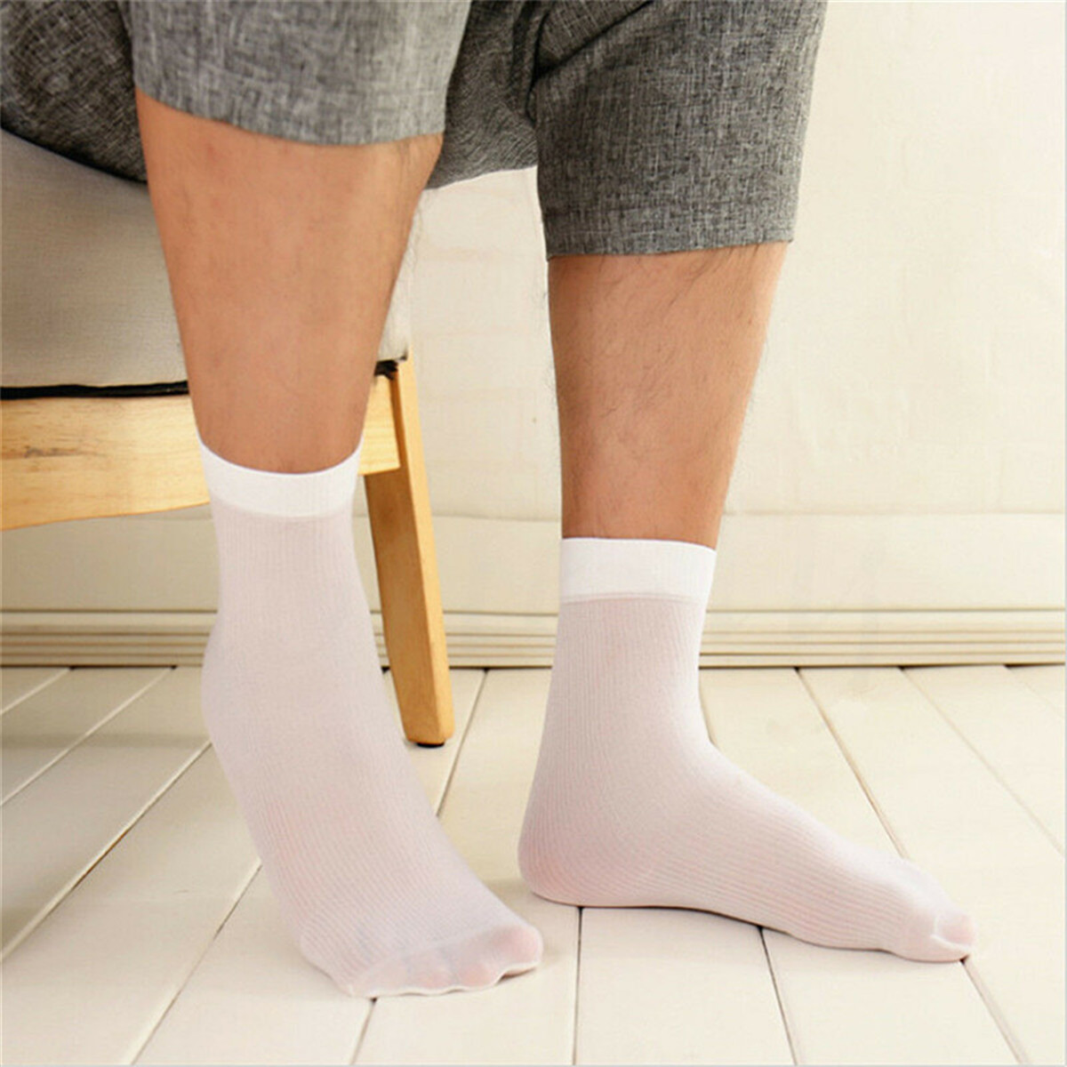 Прозрачные мужские носки
