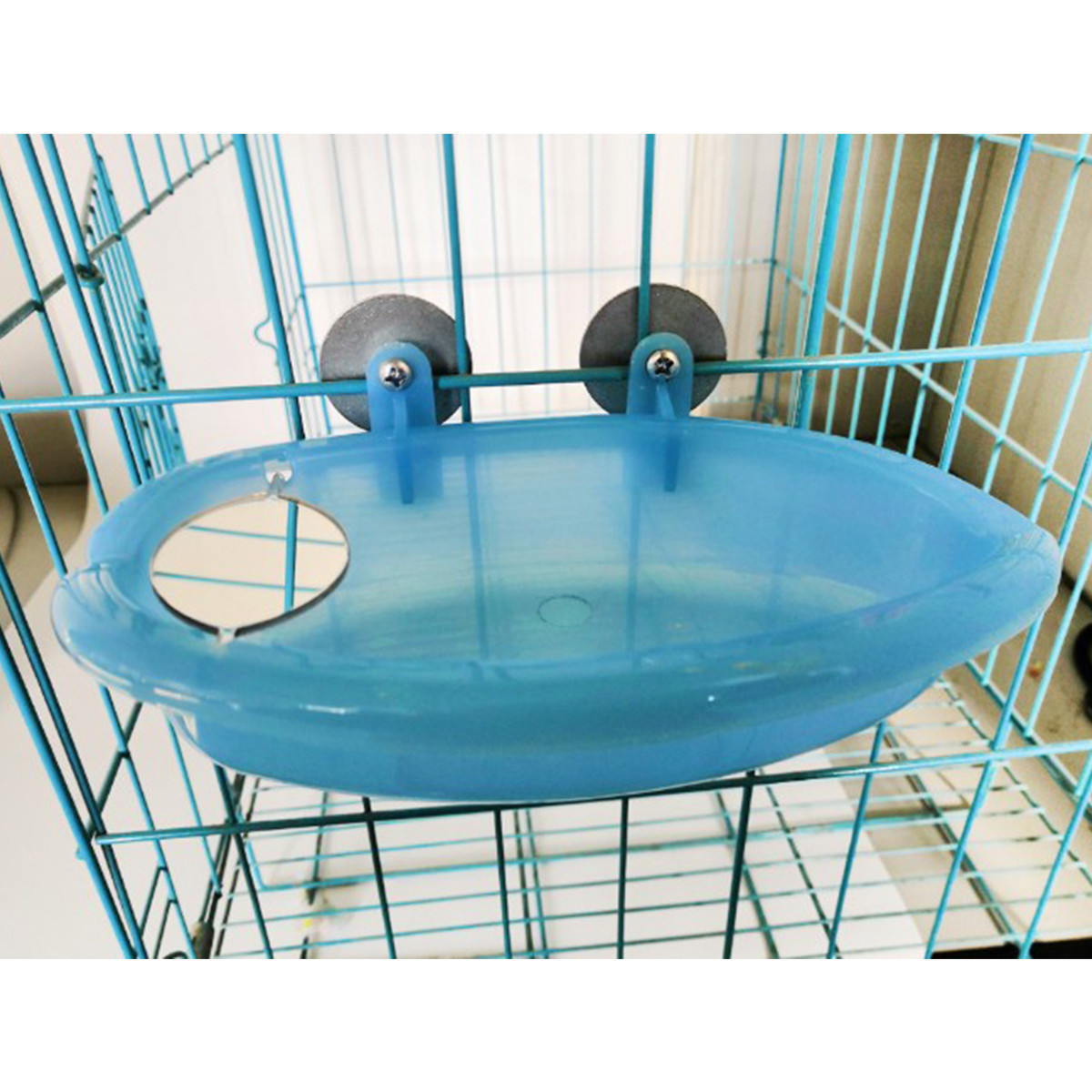 BHFYOB Intelligent Spray Water Bird Bath Bowl Parrots Bathtub Bath Shower Cage Accessory For Birds Parrot Cockatiel Lovebirds