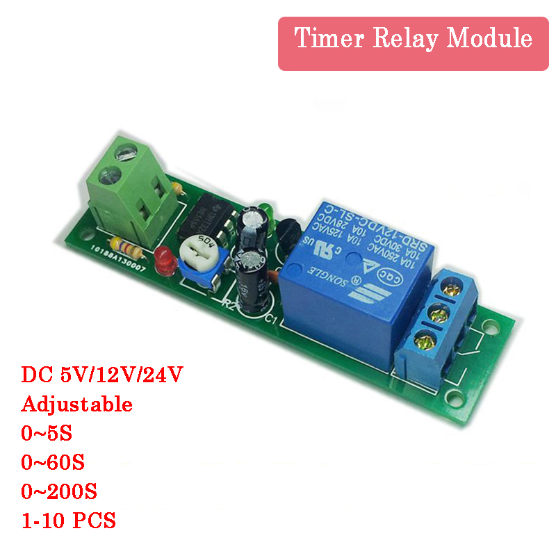 DC 12V Delay Relay Shield NE555 Timer Switch Module 0 to 10 Second Adjustable UK