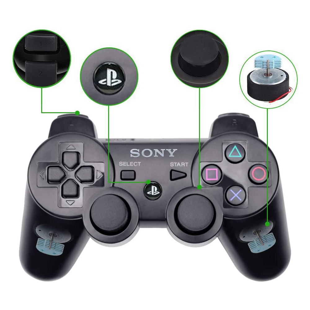 Manette Sans Fil Pour PlayStation 3 – Bleu, 6 Axes, Générique (ouverte Mais Jamais Utilisée)