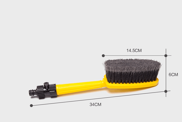 1PC Water Fed Car Wash Cleaning Soft Brush Attach To Hose Pipe with