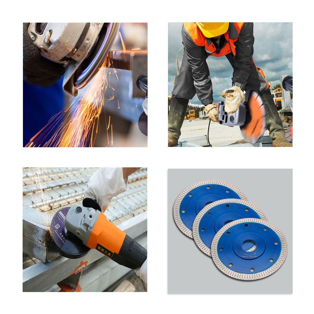 Porcelain Tile Cutting Diamond Blade Discs Thin Turbo 115mm 4.5in Angle