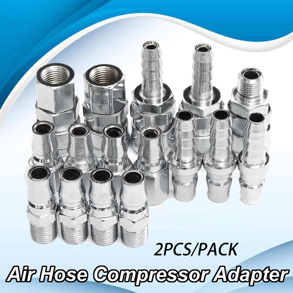 Reducer 1//2/" Male To 1//4/" Female Step Down Air Coupling Adaptor Fits PCL Hose