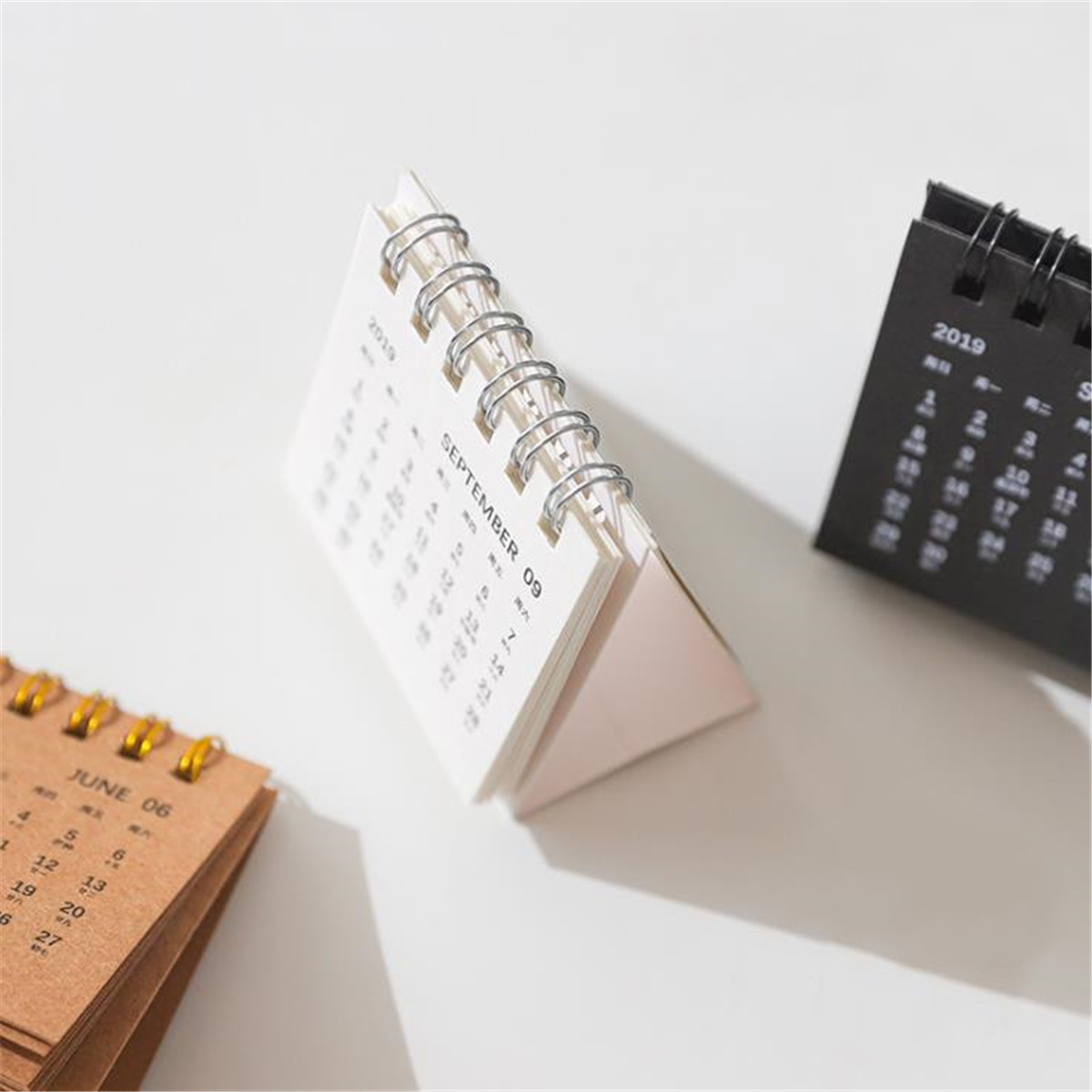 2020 Desktop Paper Calendar Mini Table Calendars Desk Coil Calendar DIY Memo Pad | eBay