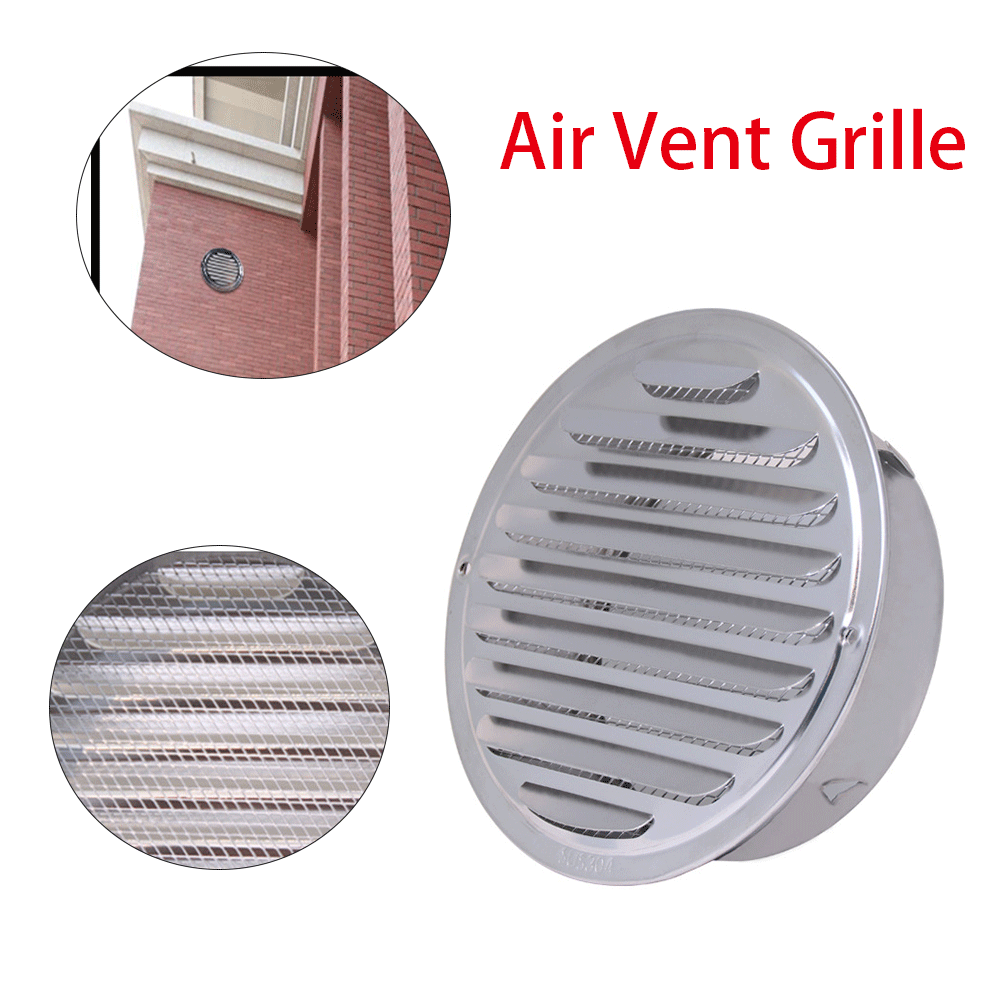 Hon&Guan 3-8 Inch Round ABS Air Vent Grille Cover With Fly Net - White - View #2