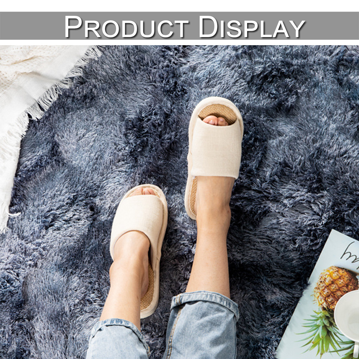 Haus Teppich Weich Shaggy Carpet Matte Waschbar Fellteppich Kunstfell