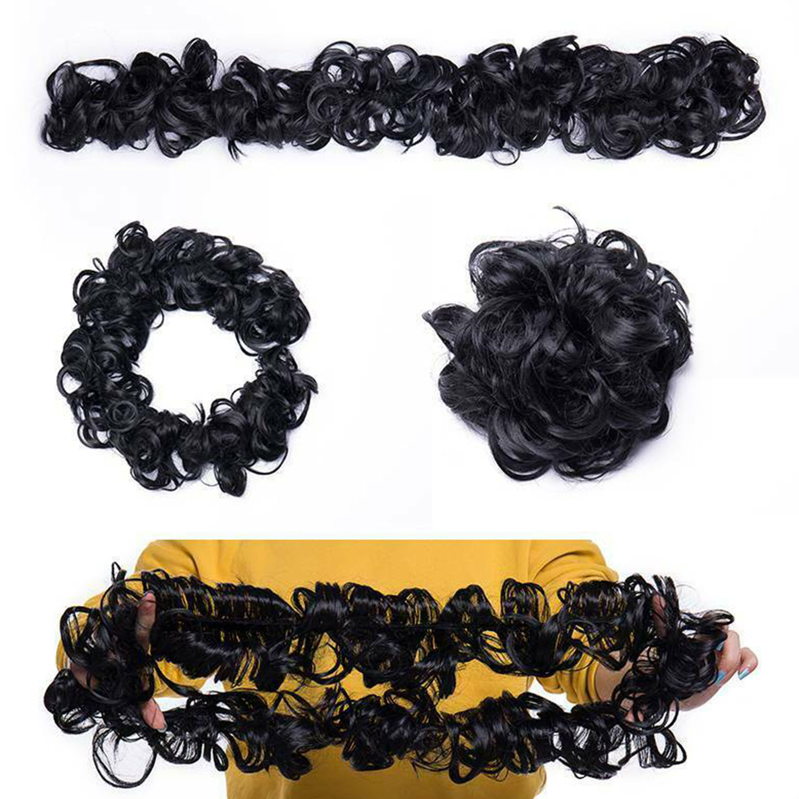 Large Thick Messy Bun Hairpiece Natural Scrunchie Hair Extension