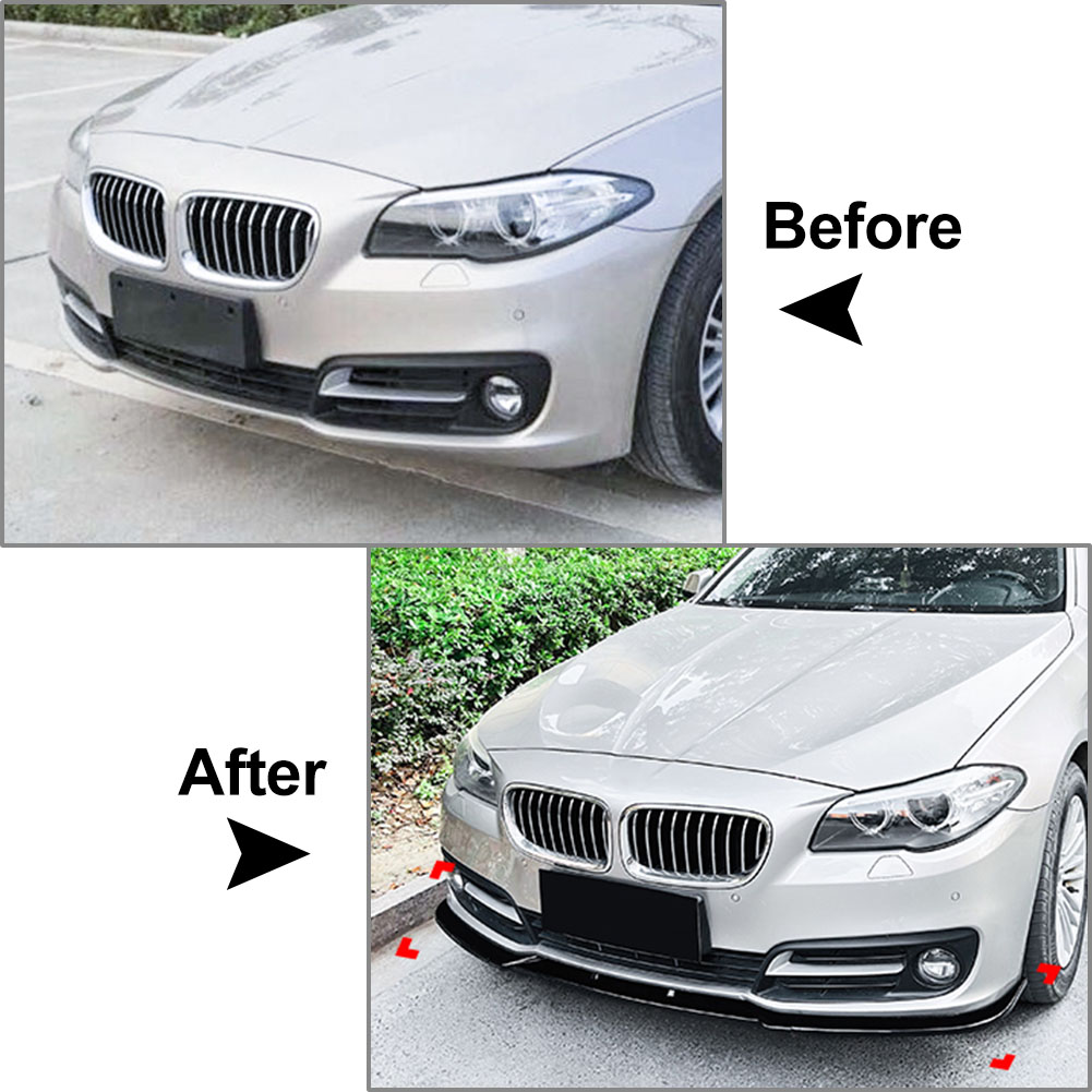 Front Bumper Lip Spoiler Splitter Carbon For BMW 5 Series F10 F11