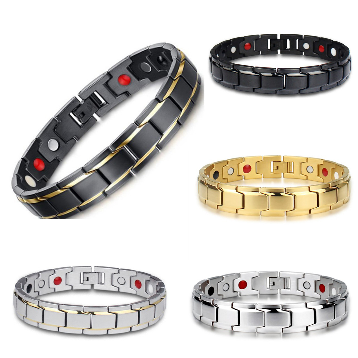 Men Women Therapeutic Energy Healing Magnetic Bracelet Therapy ...