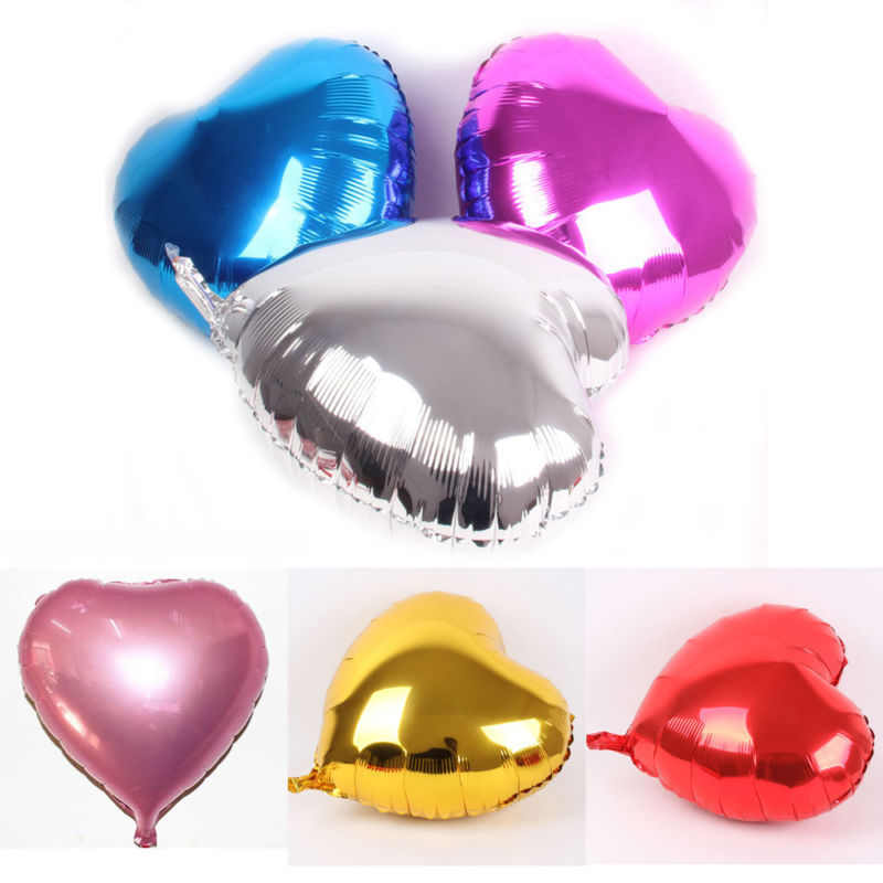 1//5//10//20//50 Pcs Heart Star Foil Helium Balloons Wedding Birthday Party Decor UK