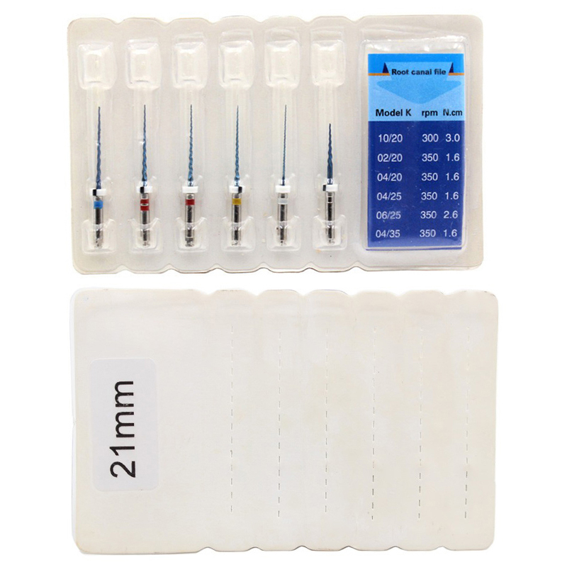 AZDENT Dental Endo Retreatment NiTi Rotary Files - Root Canal Engine/Hand Use 21mm 25mm