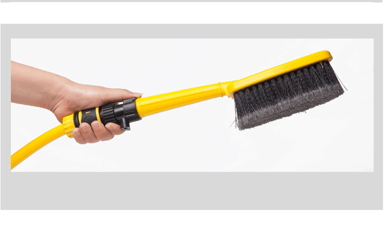 1PC Water Fed Car Wash Cleaning Soft Brush Attach To Hose Pipe with