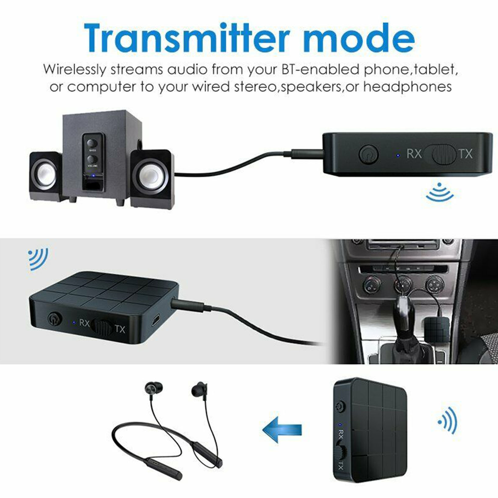 Bluetooth приемник передатчик 2 в 1 wireless audio transmitter receiver обзор