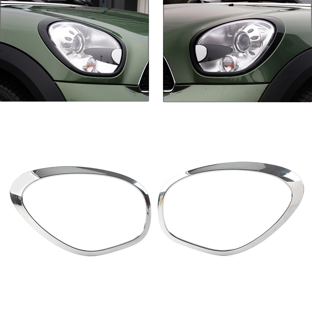 Enjoliveurs De Phares Avant Pour Mini Cooper R60 Countryman 2011-2016 – Noir Brillant, Remplacement OEM