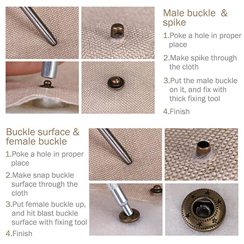 Leather Rivets Double Cap Rivets Metal Fixing Tool Kit For Leather