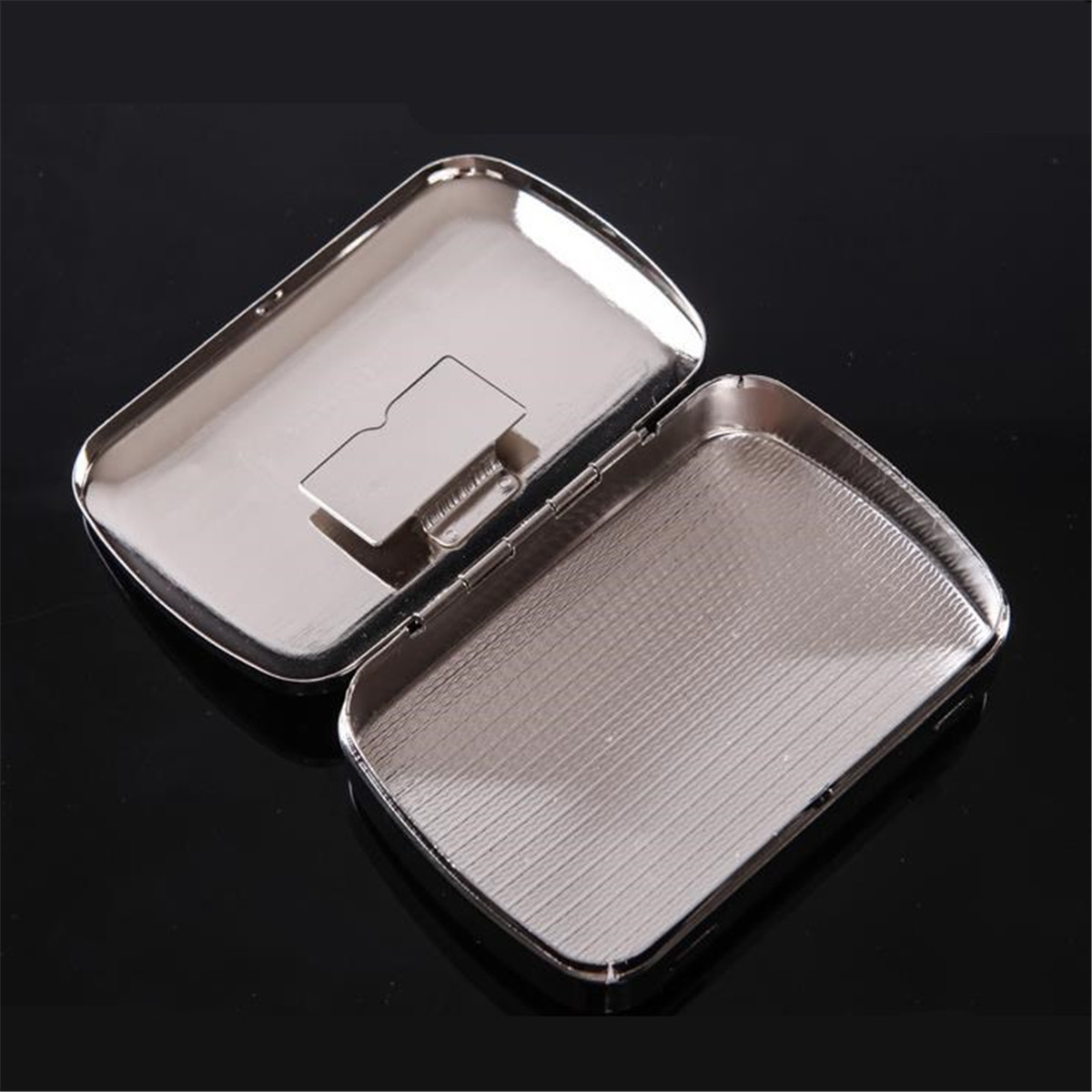 Metal Sliver Cigarette Case Tobacco Rolling Machine Box Storage 