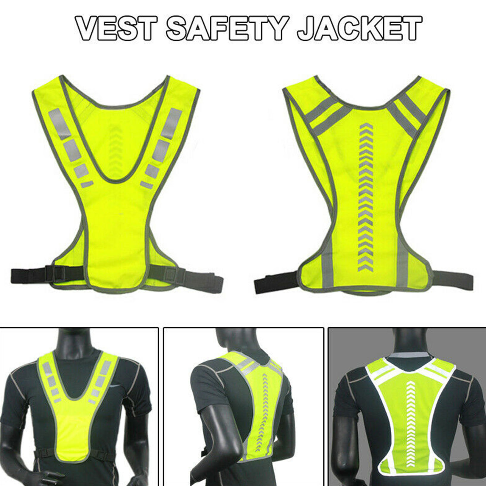 Gilet réfléchissant haute visibilité Vêtements de travail Moto Cyclisme  Sports Extérieur Vêtements de sécurité réfléchissants Veste réfléchissante