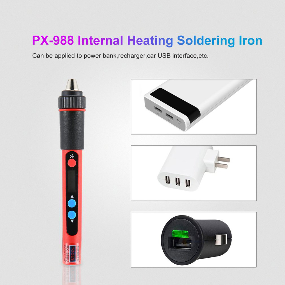 AM/_ 13PCS 5V 8W ELECTRIC WIRELESS USB CHARGING SOLDERING IRON WELDING PEN TOOL S