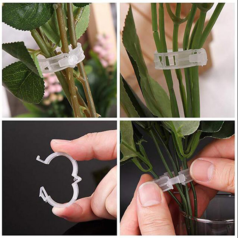 200X Stem Clip Plant Support Clips Clamp for Trellis
