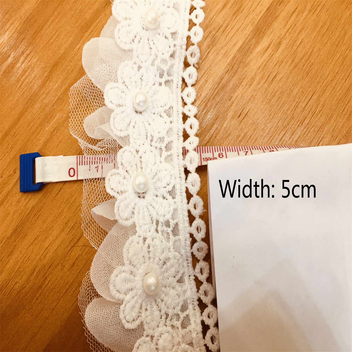 1 Yard Gold 9cm Pearl 3D Flower Tassel Lace Edge Trim Ribbon Fabric Embroidered Applique Wedding Dress Clothes DIY Sewing Craft
