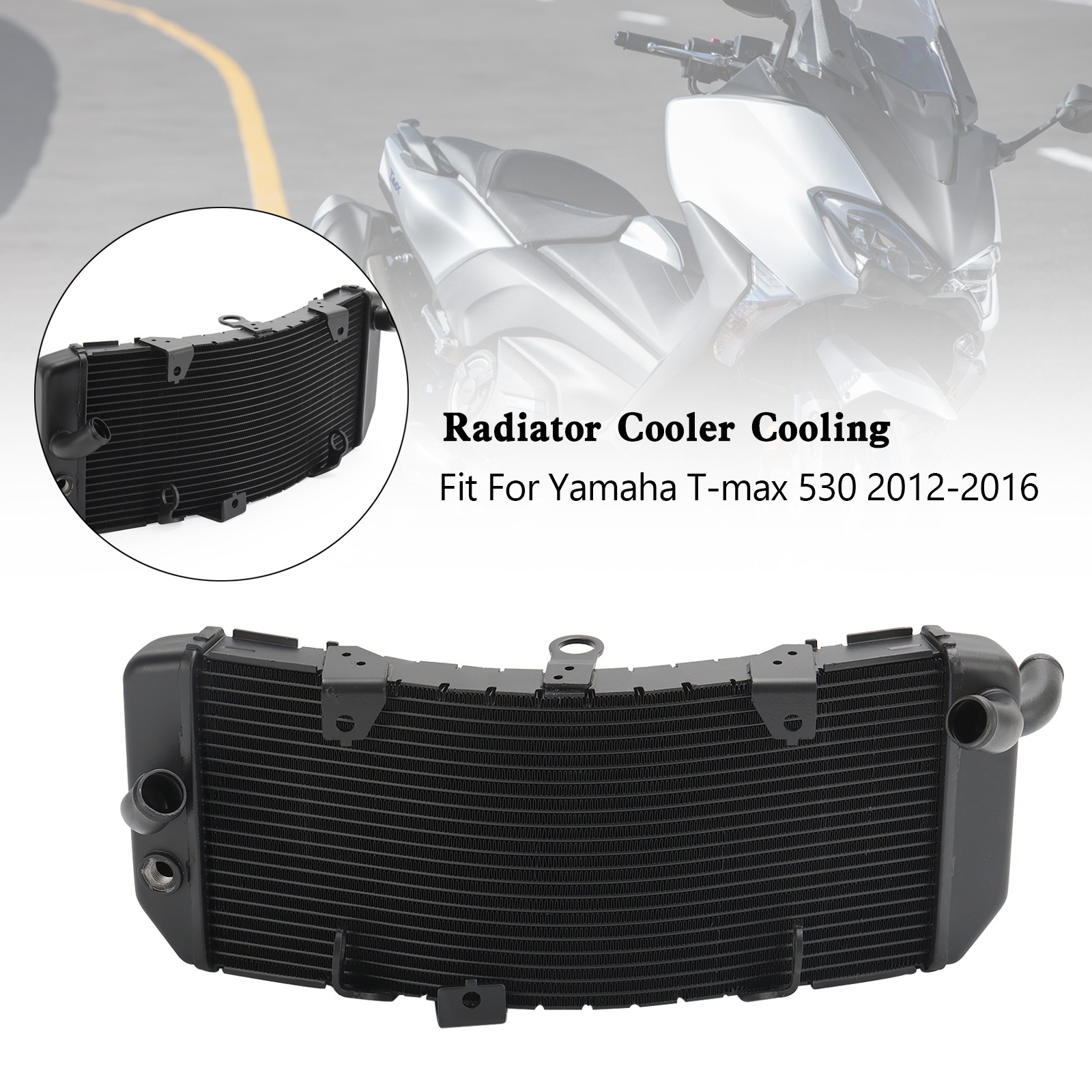 Yamaha TMAX530 T-max 530 12-16專用水箱散熱器黑色-極限超快感