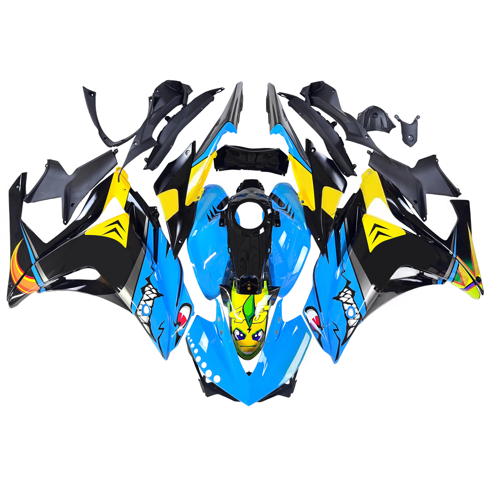 適用於 Yamaha YZF-R3 2014-2018 全車彩繪車殼163-極限超快感