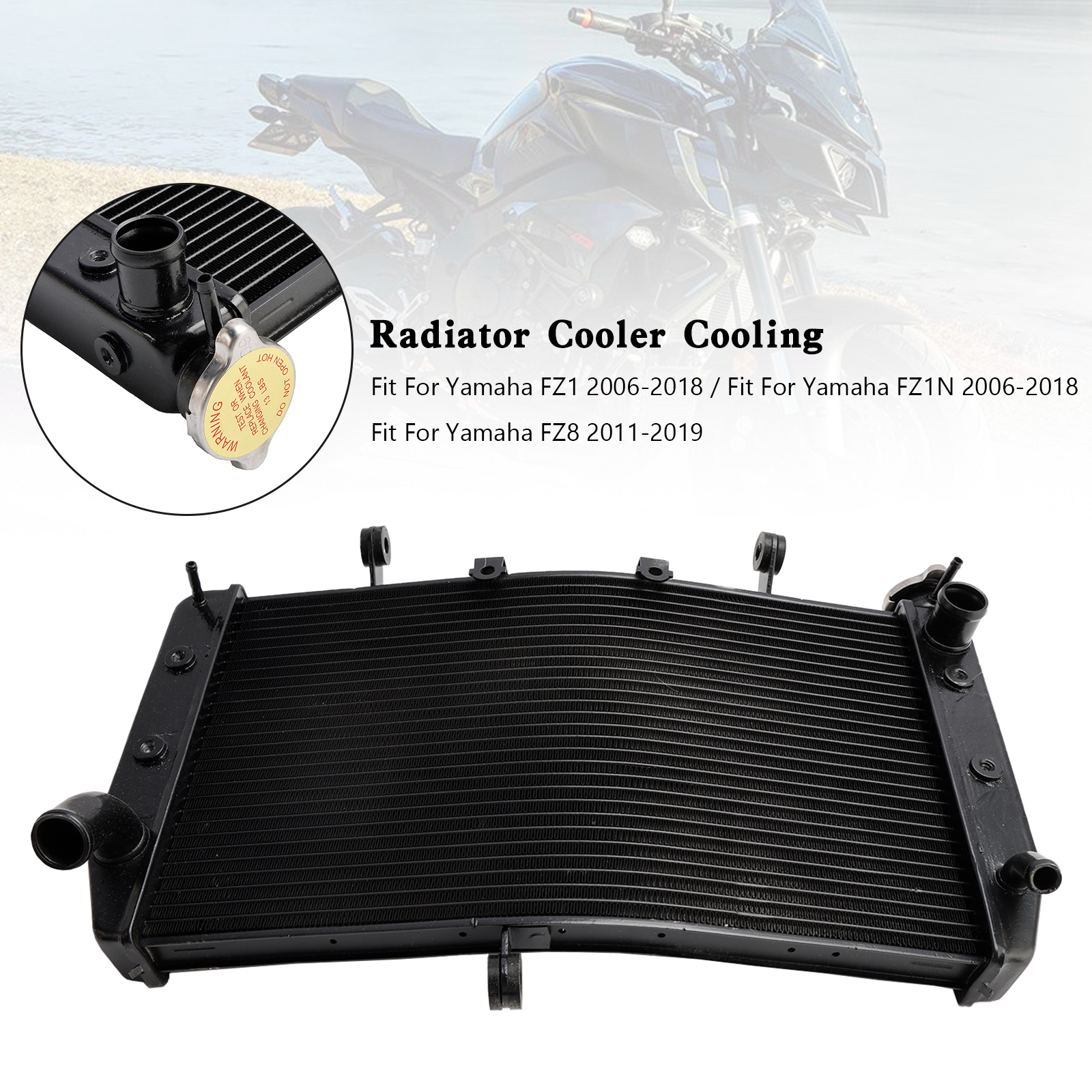 Yamaha FZ1 FZ1N 06-18 FZ8 11-19專用水箱散熱器-極限超快感
