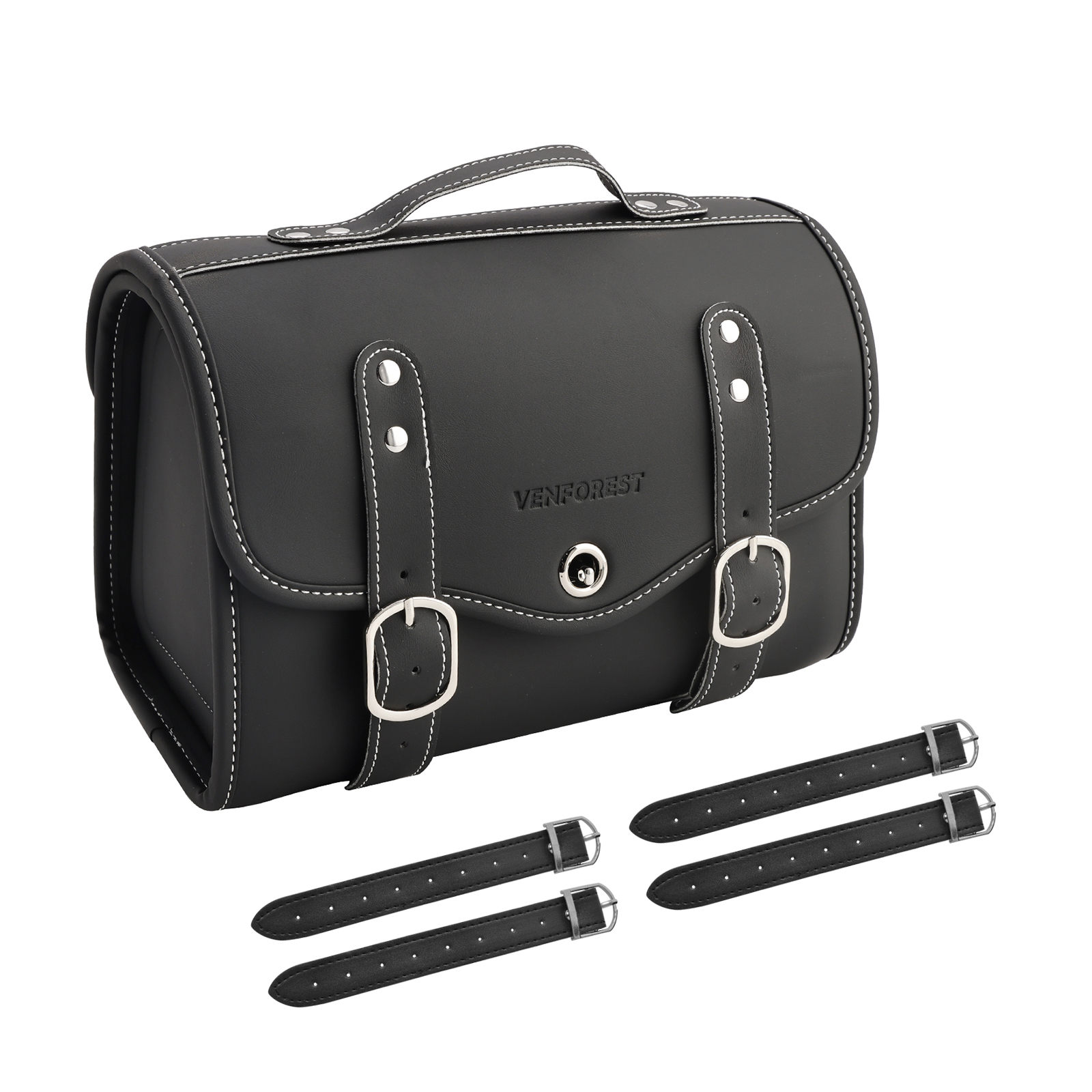 摩托車通用PU皮革 馬鞍包 側邊工具包 Saddlebag-極限超快感