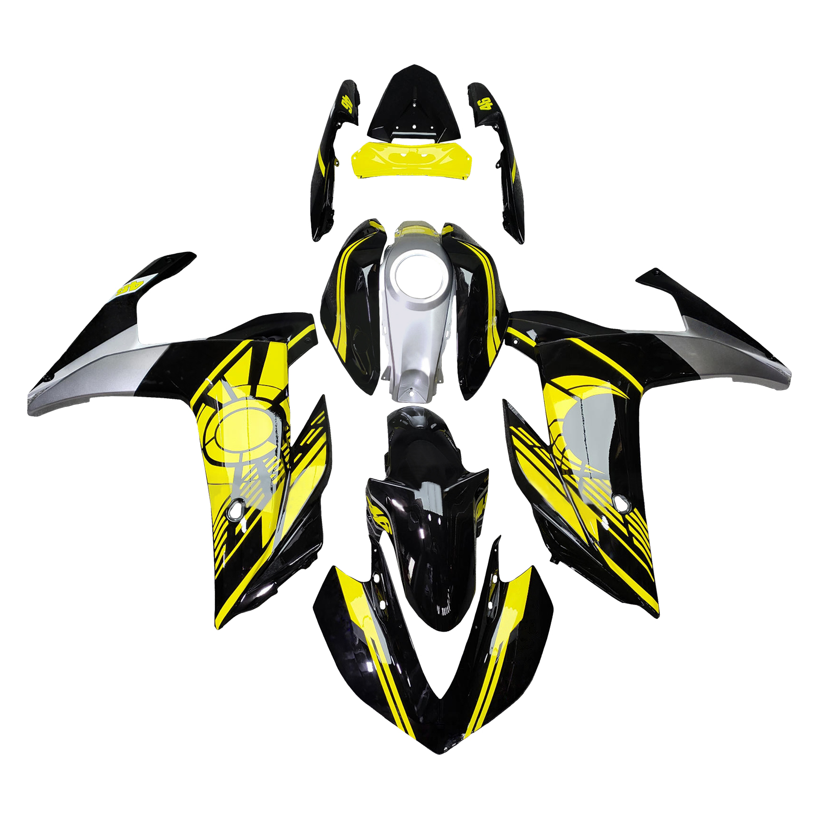 適用於 Yamaha YZF-R3 2014-2018 全車彩繪車殼+單座蓋178-極限超快感