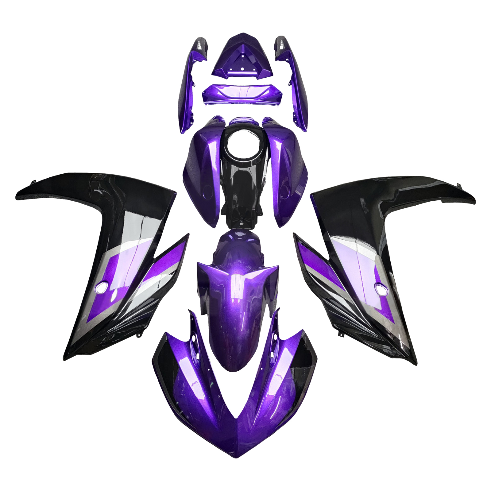 適用於 Yamaha YZF-R3 2014-2018 全車彩繪車殼+單座蓋184-極限超快感