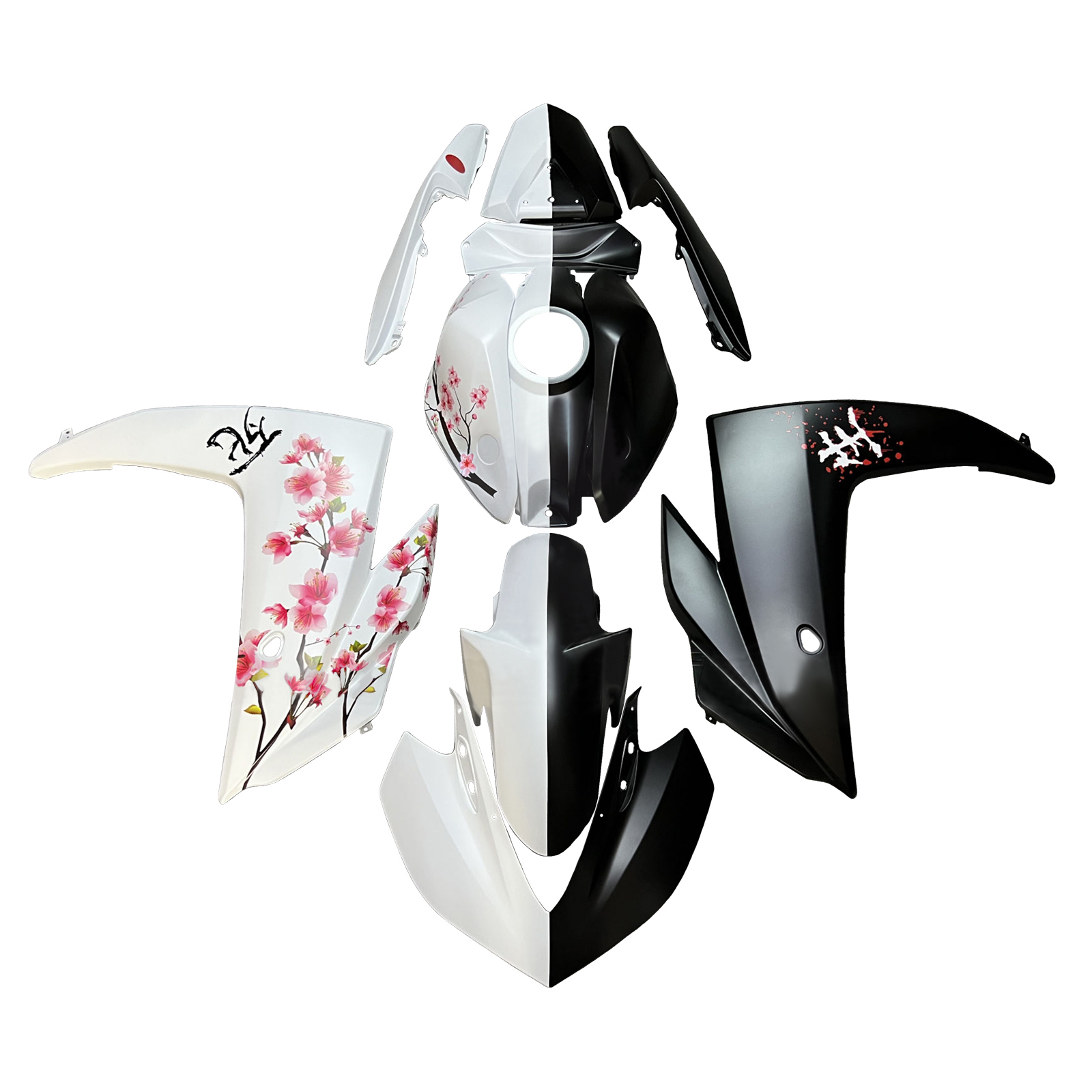 適用於 Yamaha YZF-R3 2014-2018 全車彩繪車殼+單座蓋185-極限超快感