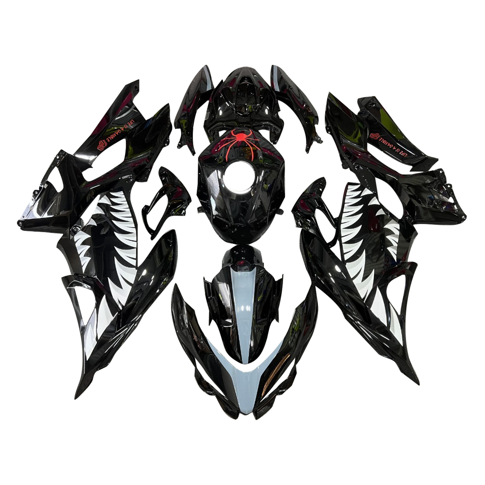 適用於Kawasaki Ninja400-1824全車彩繪車殼199-極限超快感