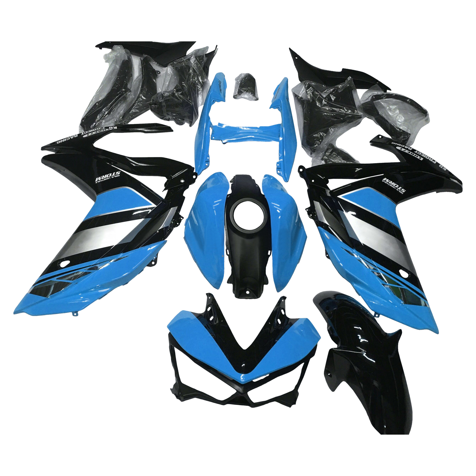 適用於 Yamaha YZF-R3 2014-2018 全車彩繪車殼+單座蓋177-極限超快感